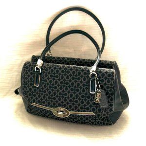 ✨ Coach Madeline HandBag ✨ Black/Silver Teal